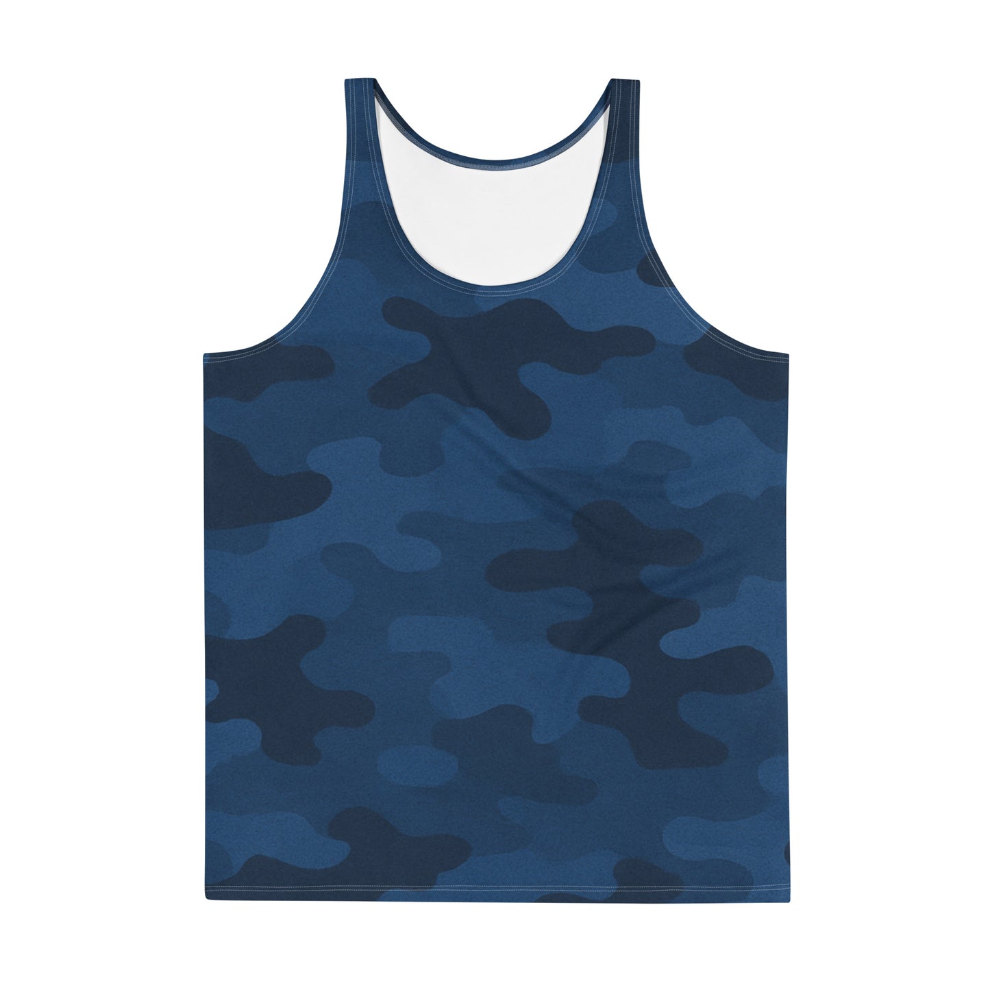 Navy Blue Camo Unisex Tank Top