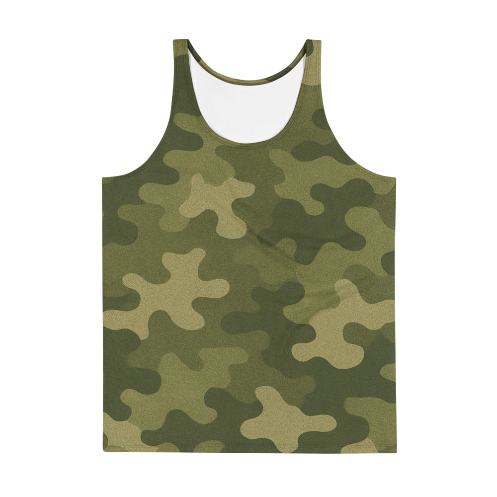 Olive Green Camo Unisex Tank Top