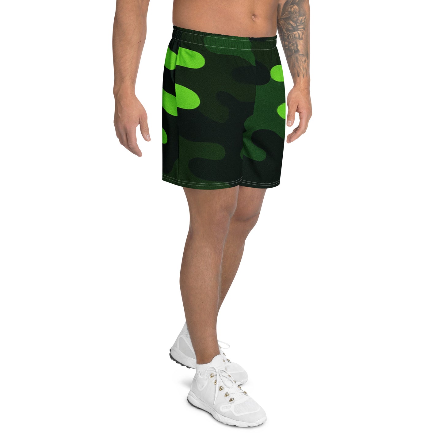 Venmo Green Camo All-Over Print Unisex Athletic Long Shorts