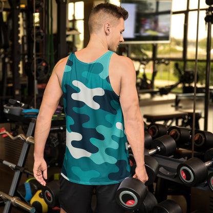 Aqua Shock Camo Unisex Tank Top