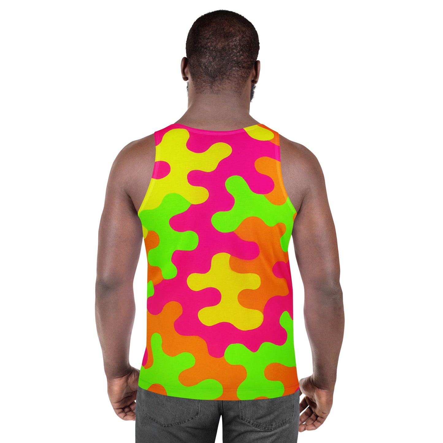 Neon Storm Camo Unisex Tank Top