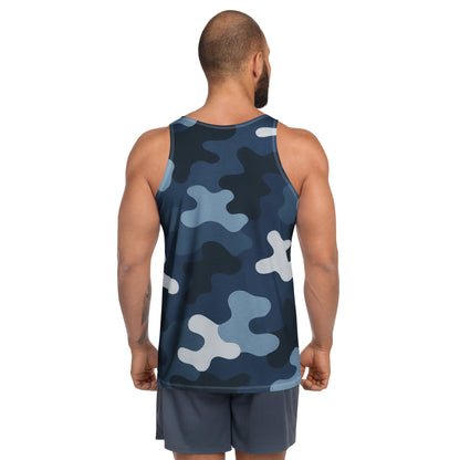 Navy Ocean Camo Unisex Tank Top