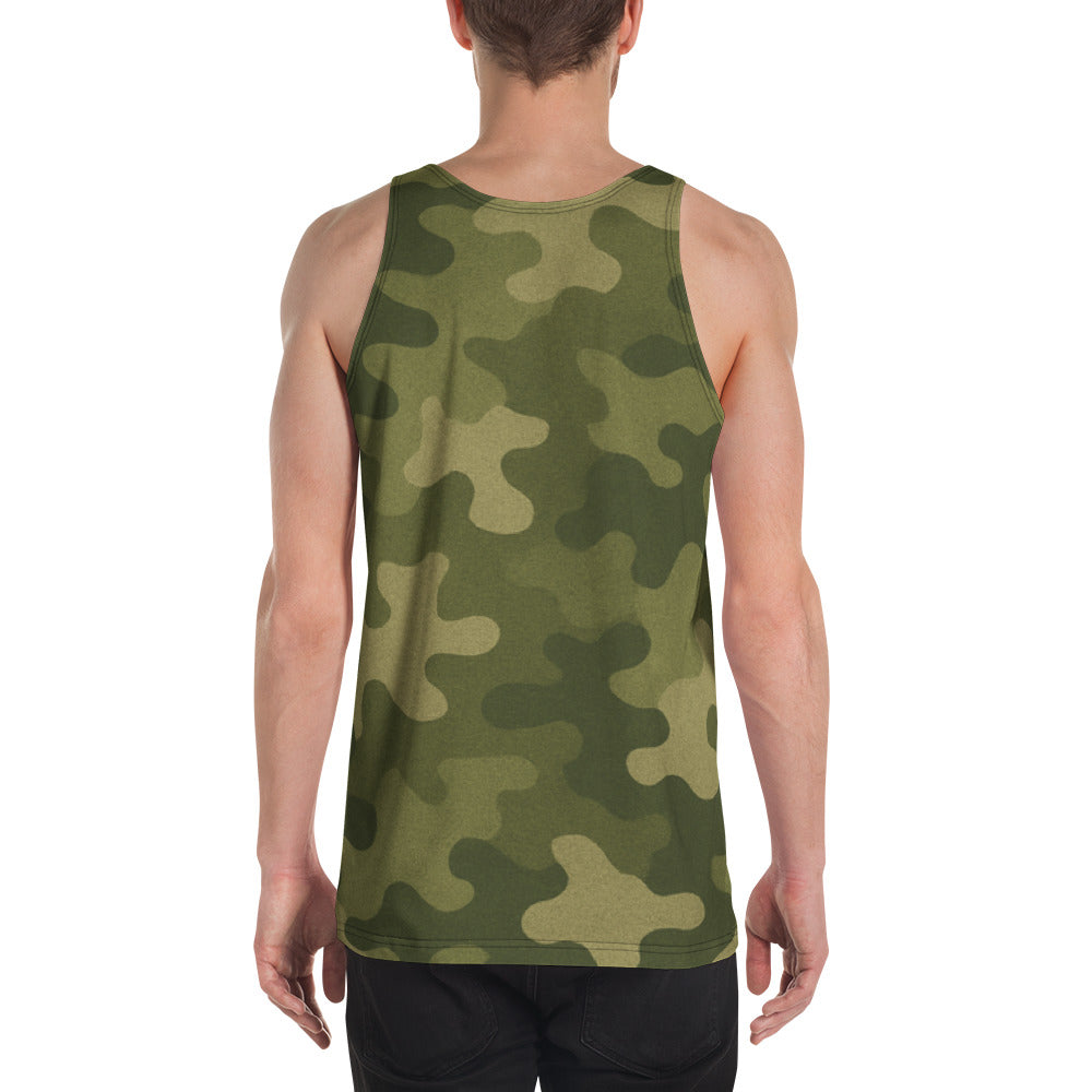 Olive Green Camo Unisex Tank Top