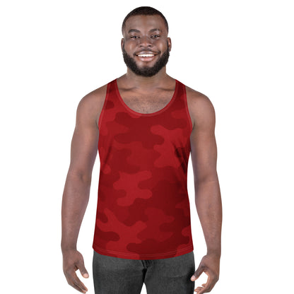Red Cherry Camo Unisex Tank Top
