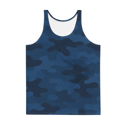 Navy Blue Camo Unisex Tank Top