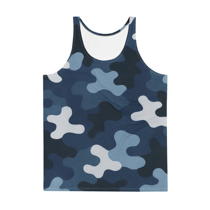 Navy Ocean Camo Unisex Tank Top