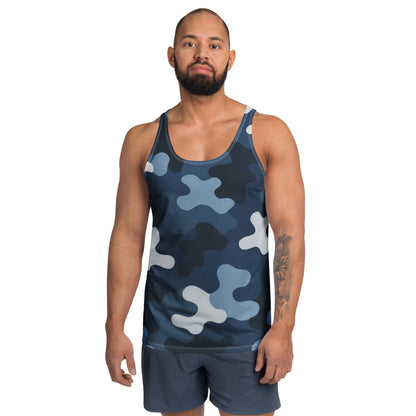 Navy Ocean Camo Unisex Tank Top