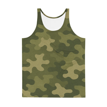 Olive Green Camo Unisex Tank Top