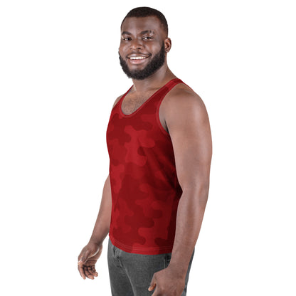 Red Cherry Camo Unisex Tank Top