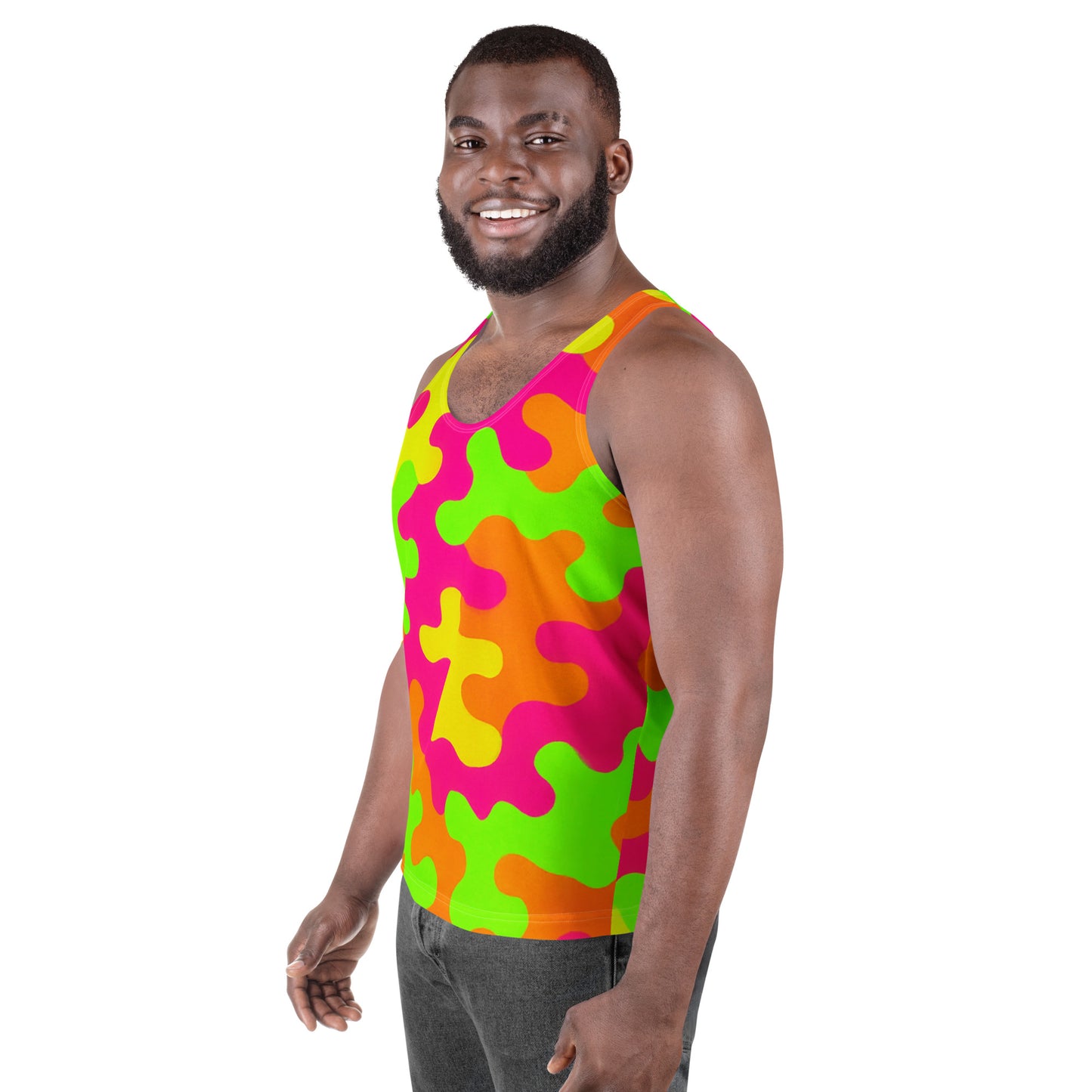 Neon Storm Camo Unisex Tank Top