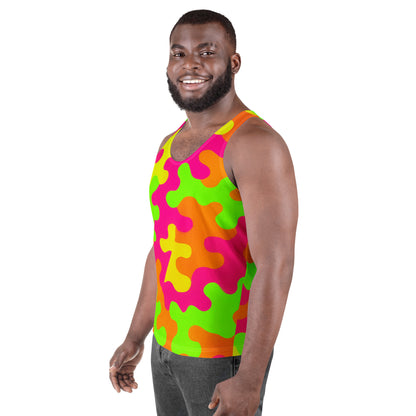 Neon Storm Camo Unisex Tank Top