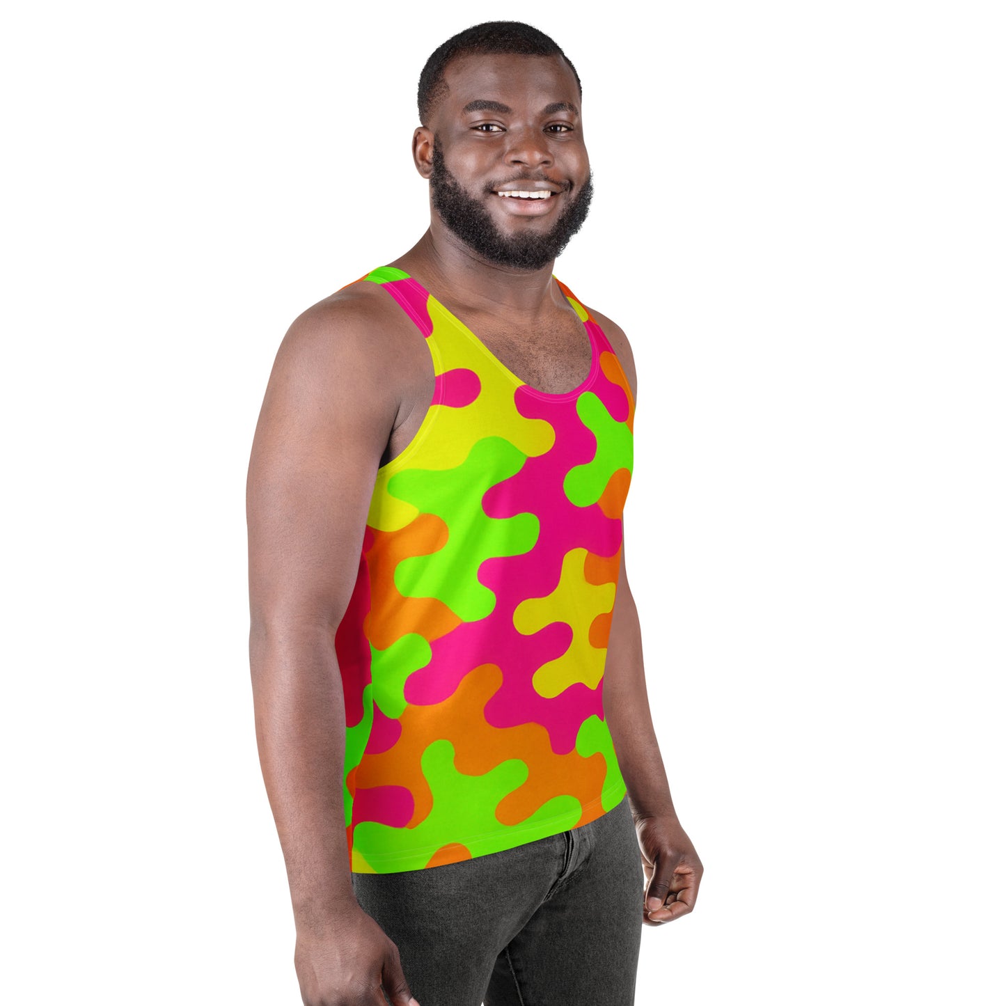 Neon Storm Camo Unisex Tank Top