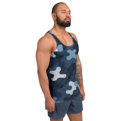 Navy Ocean Camo Unisex Tank Top