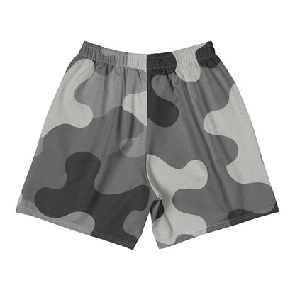 Gray Ash Camo All-Over Print Unisex Athletic Long Shorts