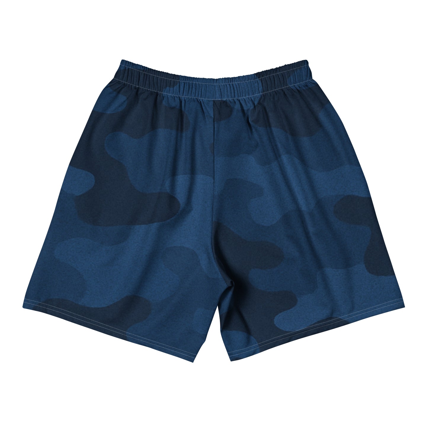 Navy Blue Camo All-Over Print Unisex Athletic Long Shorts