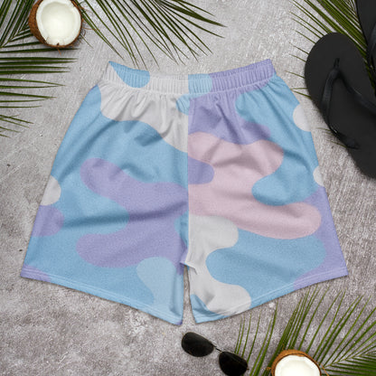 Sky Pastel Camo All-Over Print Unisex Athletic Long Shorts