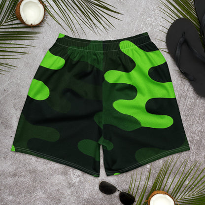 Venmo Green Camo All-Over Print Unisex Athletic Long Shorts