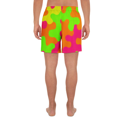 Neon Storm Camo All-Over Print Unisex Athletic Long Shorts