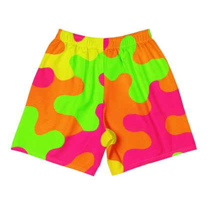 Neon Storm Camo All-Over Print Unisex Athletic Long Shorts