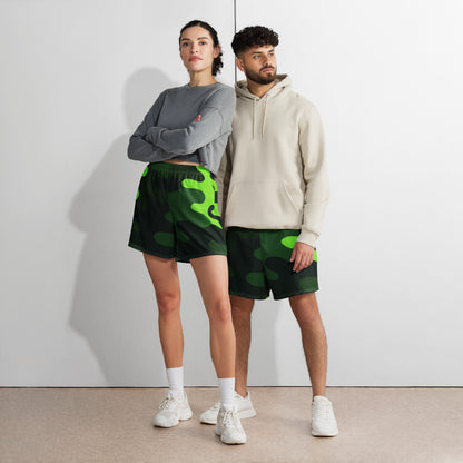 Venmo Green Camo All-Over Print Unisex Athletic Long Shorts
