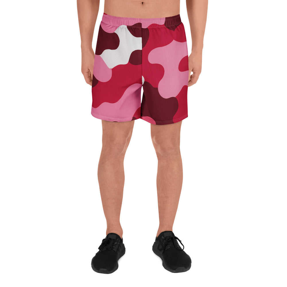 Rose Camo All-Over Print Unisex Athletic Long Shorts