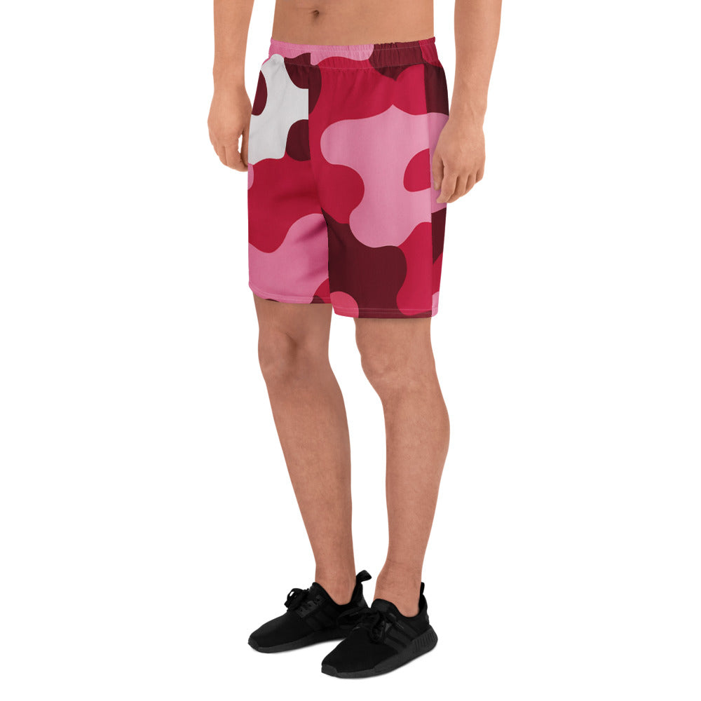 Rose Camo All-Over Print Unisex Athletic Long Shorts