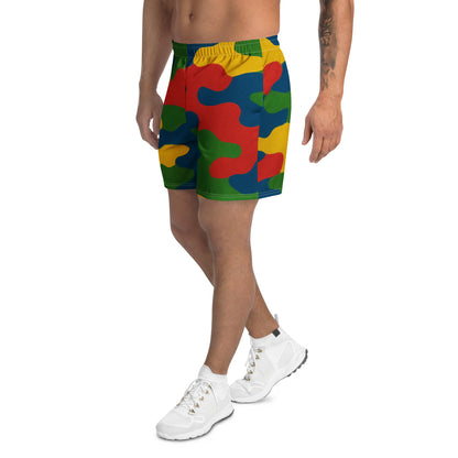Elemental Color Camo All-Over Print Unisex Athletic Long Shorts