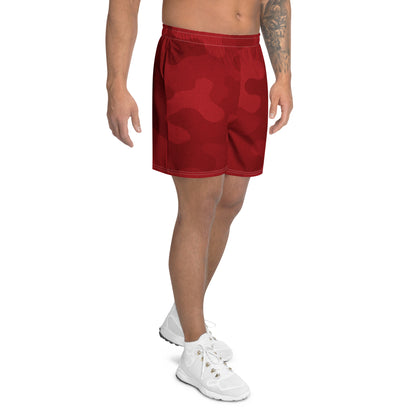 Red Cherry Camo All-Over Print Unisex Athletic Long Shorts
